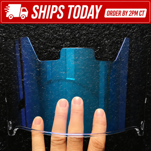 Football helmet visor - football, clear